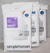 60 x Simplehuman Custom Fit Bin Bag Liners - Code: J - Original Price £17.95 - Unused Sealed Stock