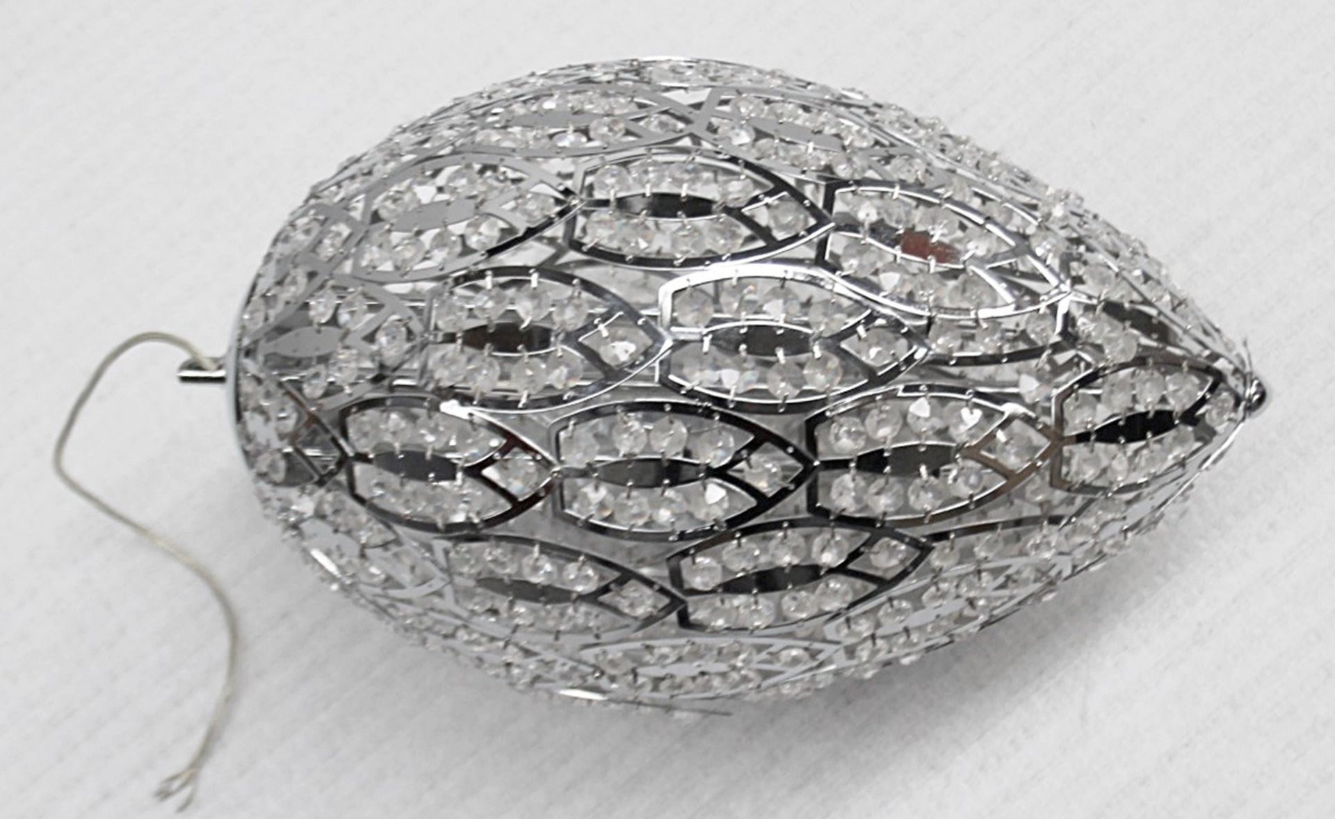 1 x High-end Italian LED Egg-Shaped Light Fitting Encrusted In Premium ASFOUR Crystal - RRP £4,000 - Image 6 of 9