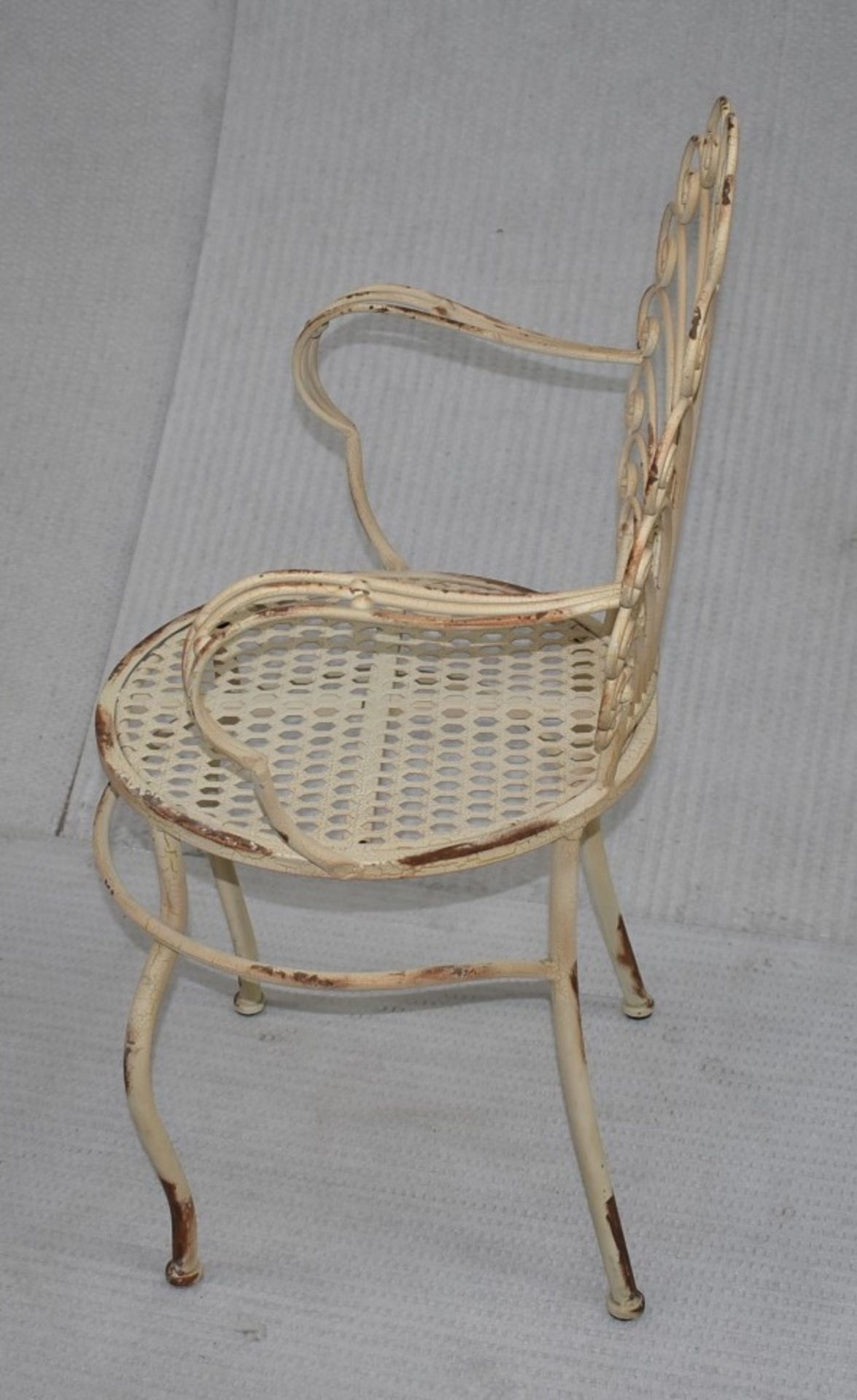 Set of 8 x French Shabby Chic Metal Chairs - Dimensions: - Ref: JP945 GITW - CL999 -  Location: - Image 11 of 15