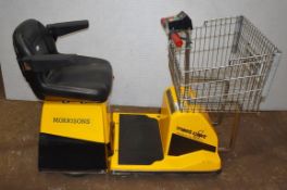 1 x Supermarket Mart Cart Ride On Mobility Scooter With Shopping Basket - 240v UK Plug Rechargable -