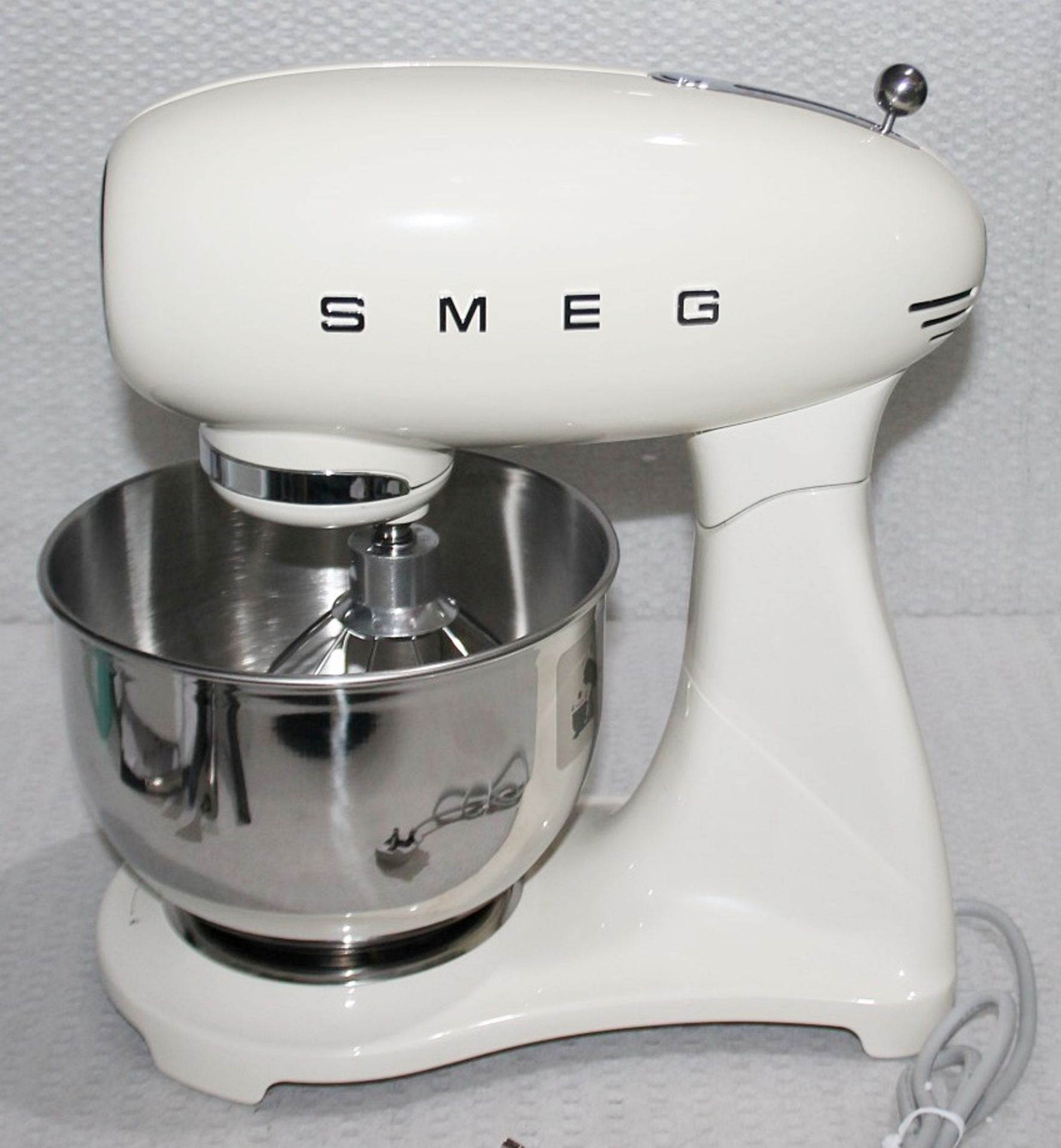 1 x SMEG Retro-style Stand Mixer (4.8L) In Cream - Original Price £499.00 - Unused Boxed Stock - Image 2 of 9