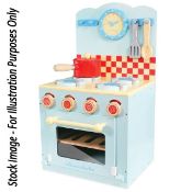 1 x Le Toy Van Honeybake Childrens Wooden Blue Oven & Hob - New/Boxed