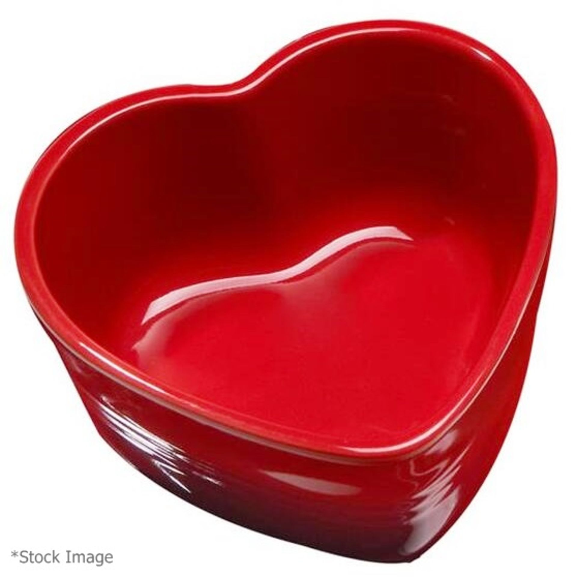 1 x LE CREUSET Stoneware Heart Ramekin (11cm) - Unused Boxed Stock *No Reserve*