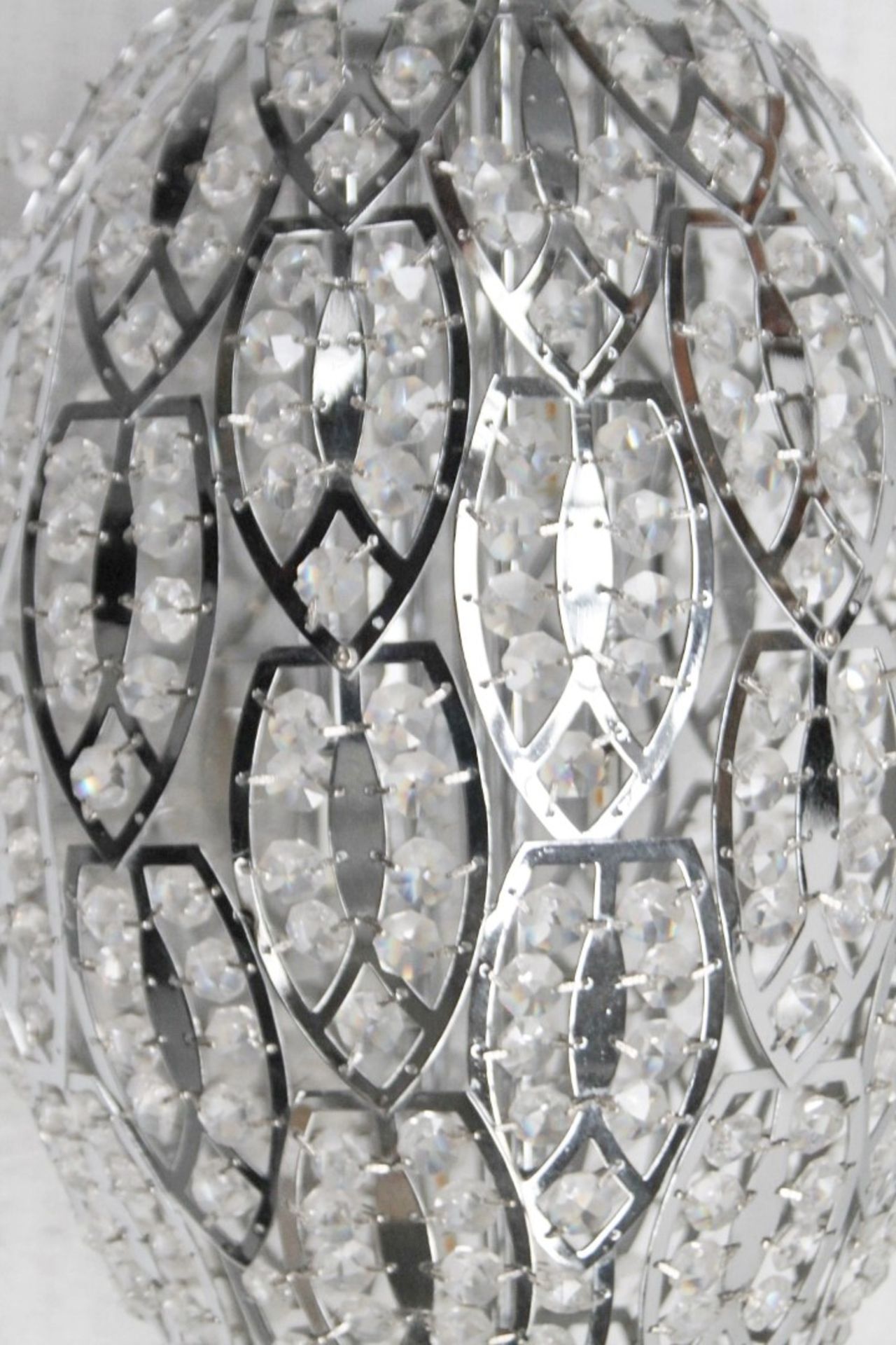1 x High-end Italian LED Egg-Shaped Light Fitting Encrusted In Premium ASFOUR Crystal - RRP £4,000 - Image 3 of 9