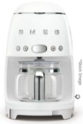 1 x SMEG Drip Coffee Machine In White - Original Price £199.95 - Ex-Display Item - Ref: HAS412/