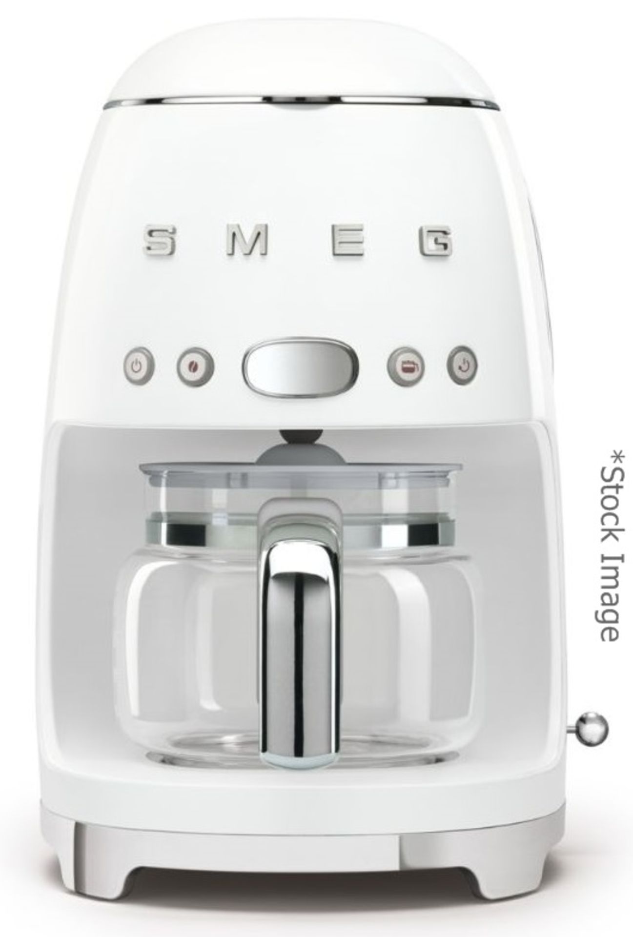 1 x SMEG Drip Coffee Machine In White - Original Price £199.95 - Ex-Display Item - Ref: HAS412/