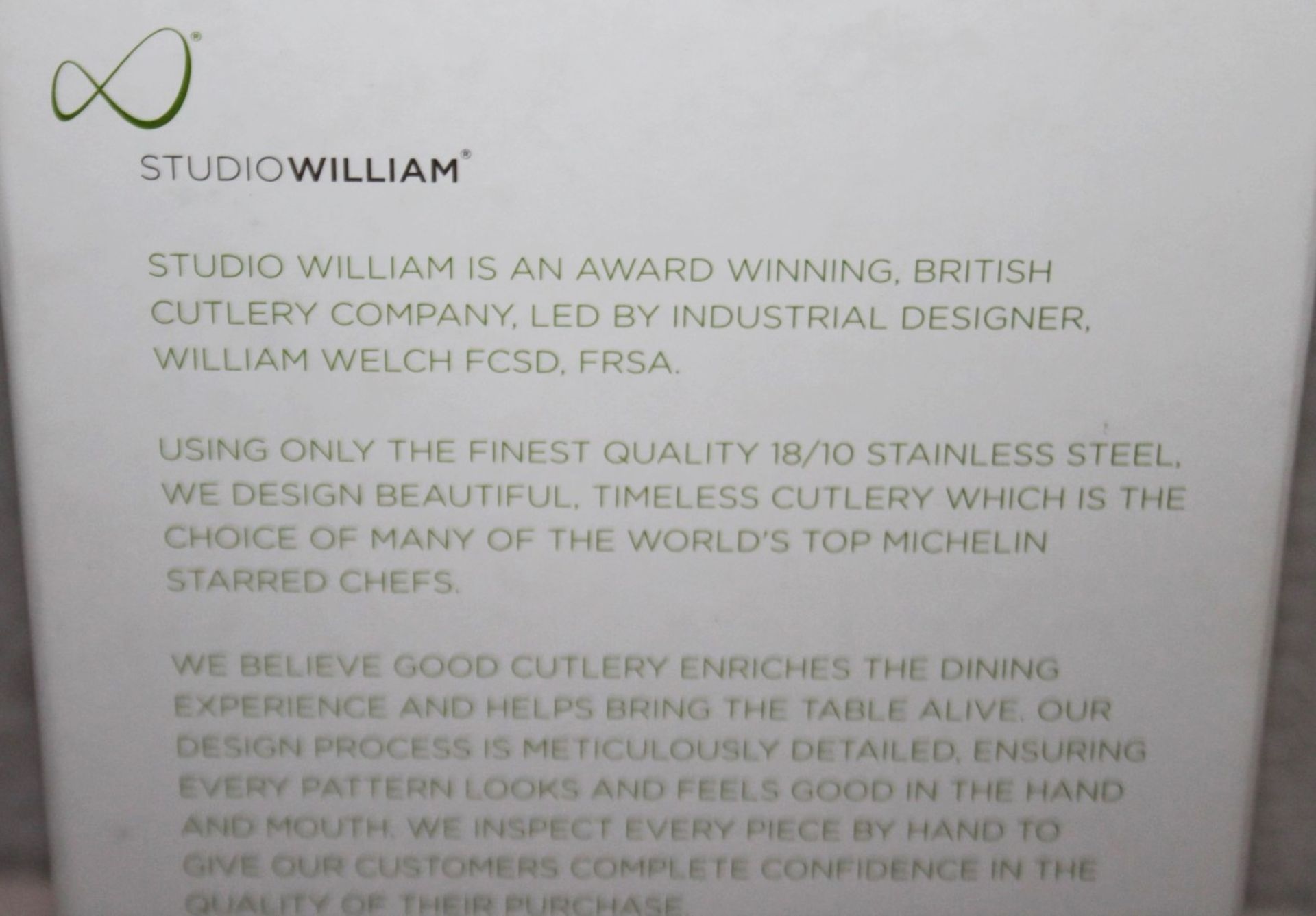1 x STUDIO WILLIAM 'Tilia Obsidian' 56-Piece Cutlery Set - Original Price £930.00 - Unused Boxed - Image 7 of 11