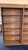 1 x Upright Office Bookcase With Adjustable Shelves and Beech Finish - Ref: 1 x PK015 - Location: