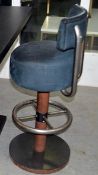 4 x Industrial-Style Leather Upholstered Stools - Ex-Showroom Pieces - Ref: HAR122 GIT - CL987/CL011