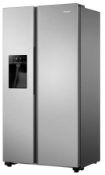 1 x HiSense Pureflat RS694/N4TCF Stainless Steel Fridge Freezer With Water and Ice Dispenser -