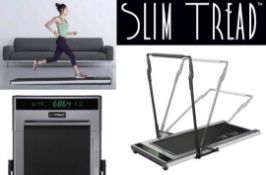 1 x Slim Tread Ultra Thin Smart Treadmill Running / Walking Machine - Lightweight With Folding