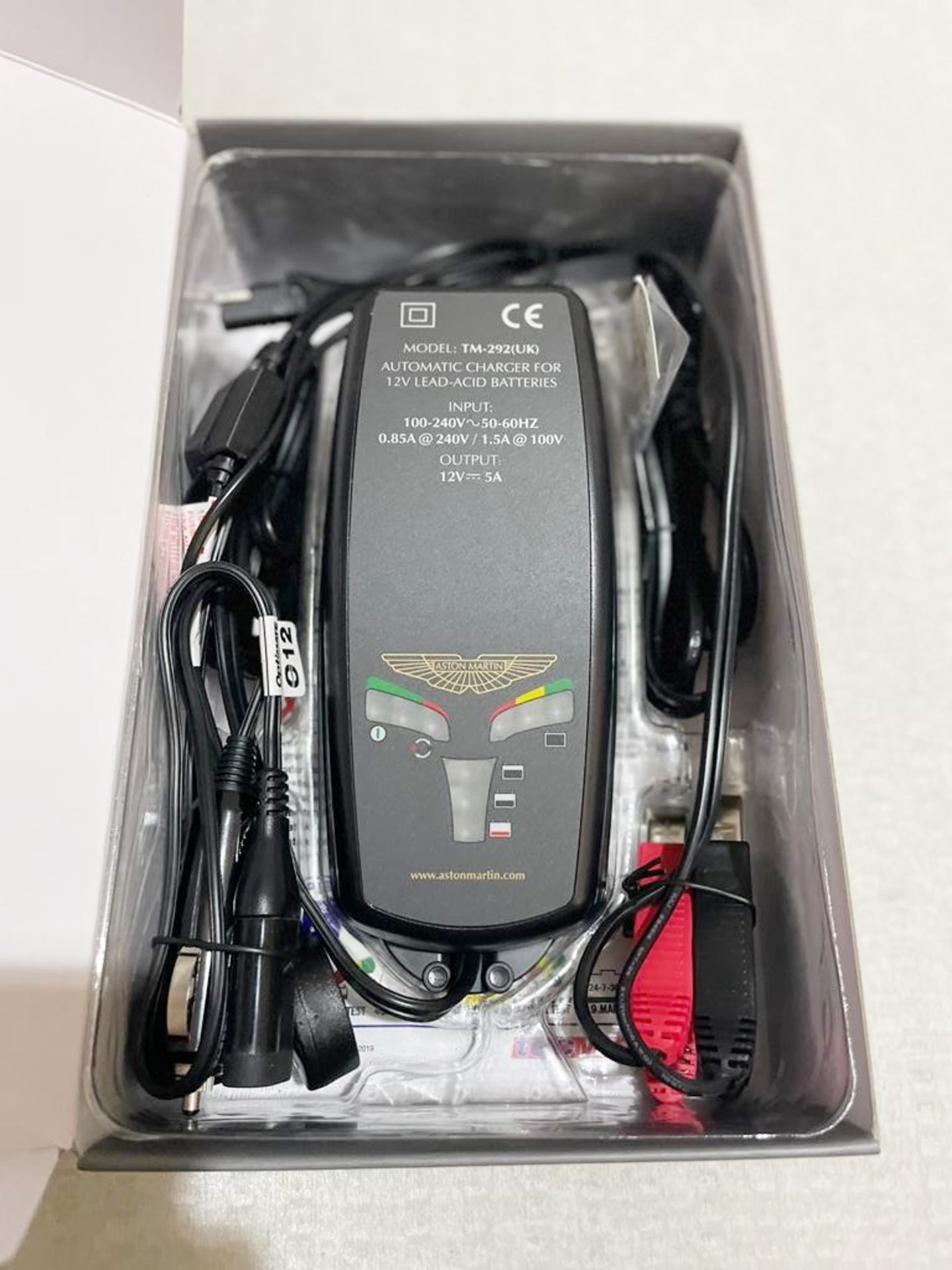 1 x Genuine Aston Martin 12v Automatic Battery Charger & Maintainer - Model : TM-292(uk) - - Image 5 of 6