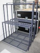 A Pair Of Metal Wall Mounted Shelving Units - Dimensions: H166.5 x W125 x D50cm - Ex-Showroom