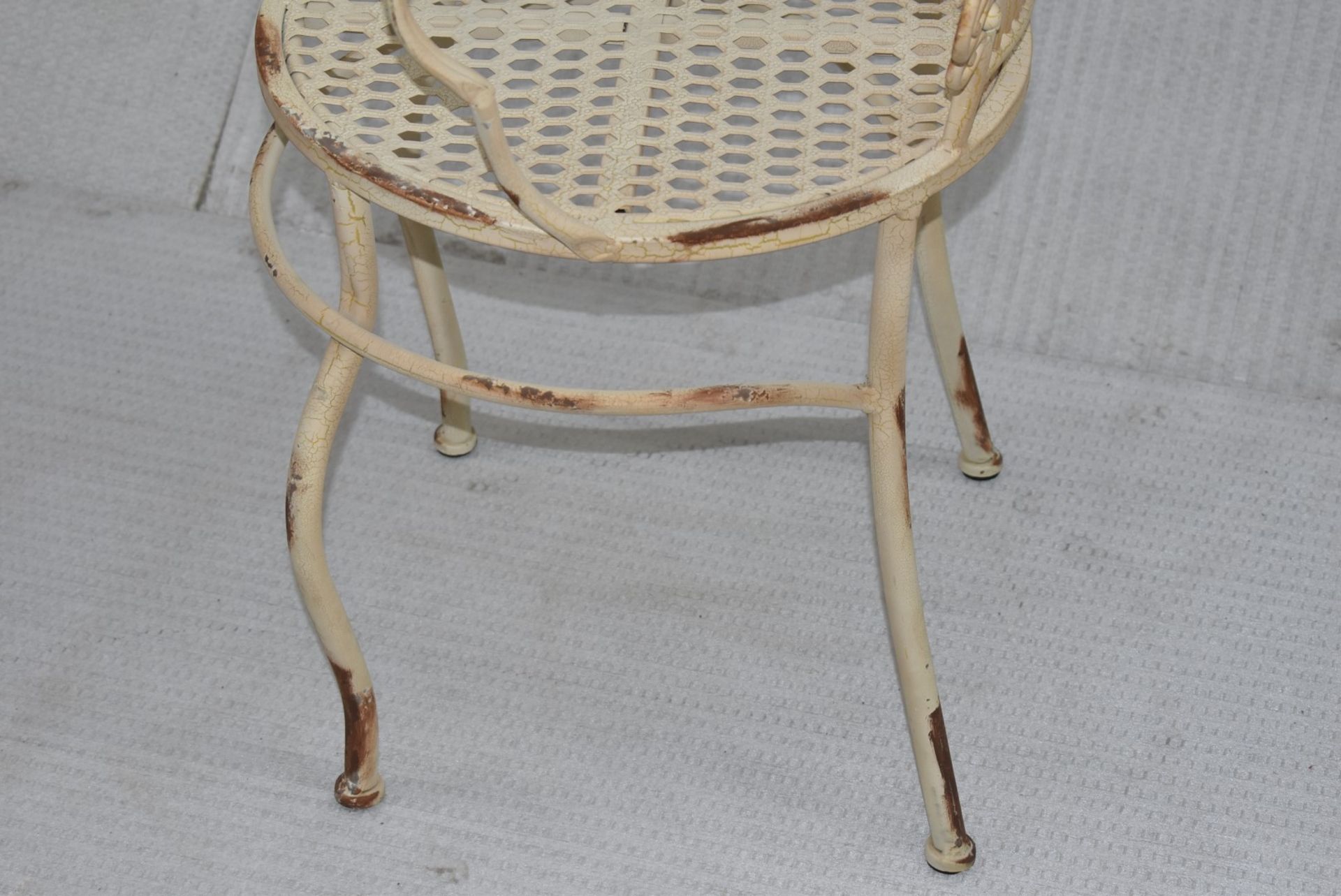 Set of 8 x French Shabby Chic Metal Chairs - Dimensions: - Ref: JP945 GITW - CL999 -  Location: - Image 13 of 15