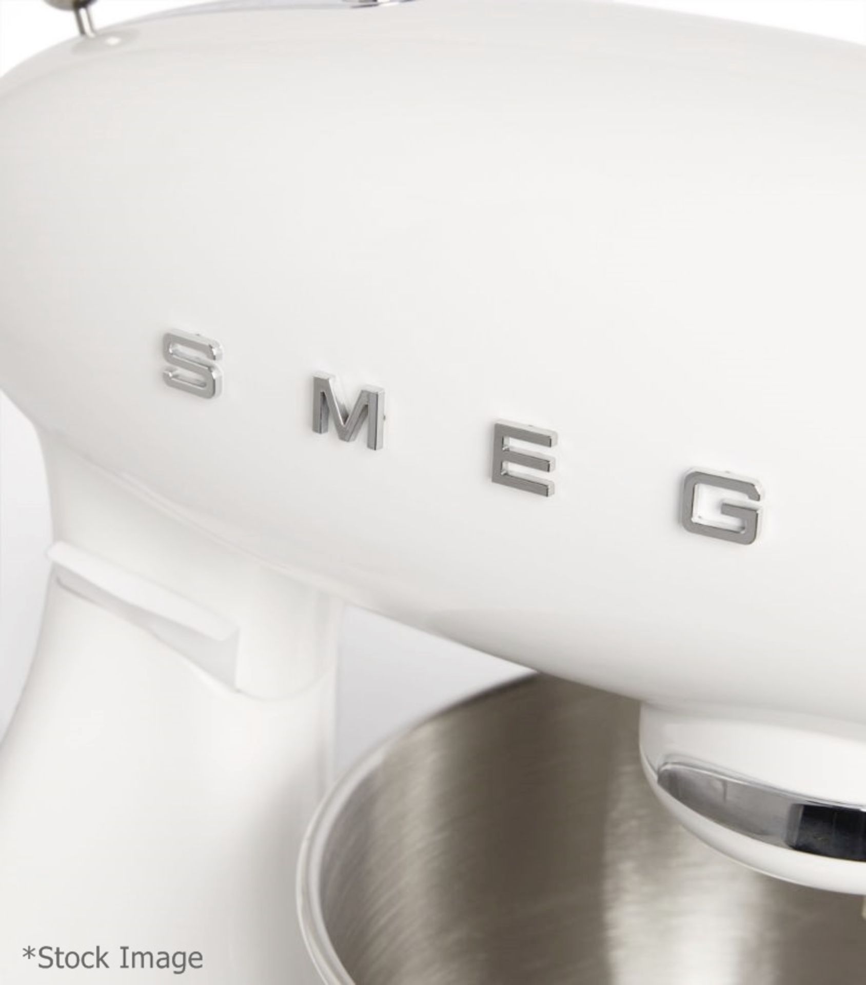 1 x SMEG 50'S Style Stand Mixer In White (4.8L) - Original Price £499.00 - Unused Boxed Stock - Image 2 of 21