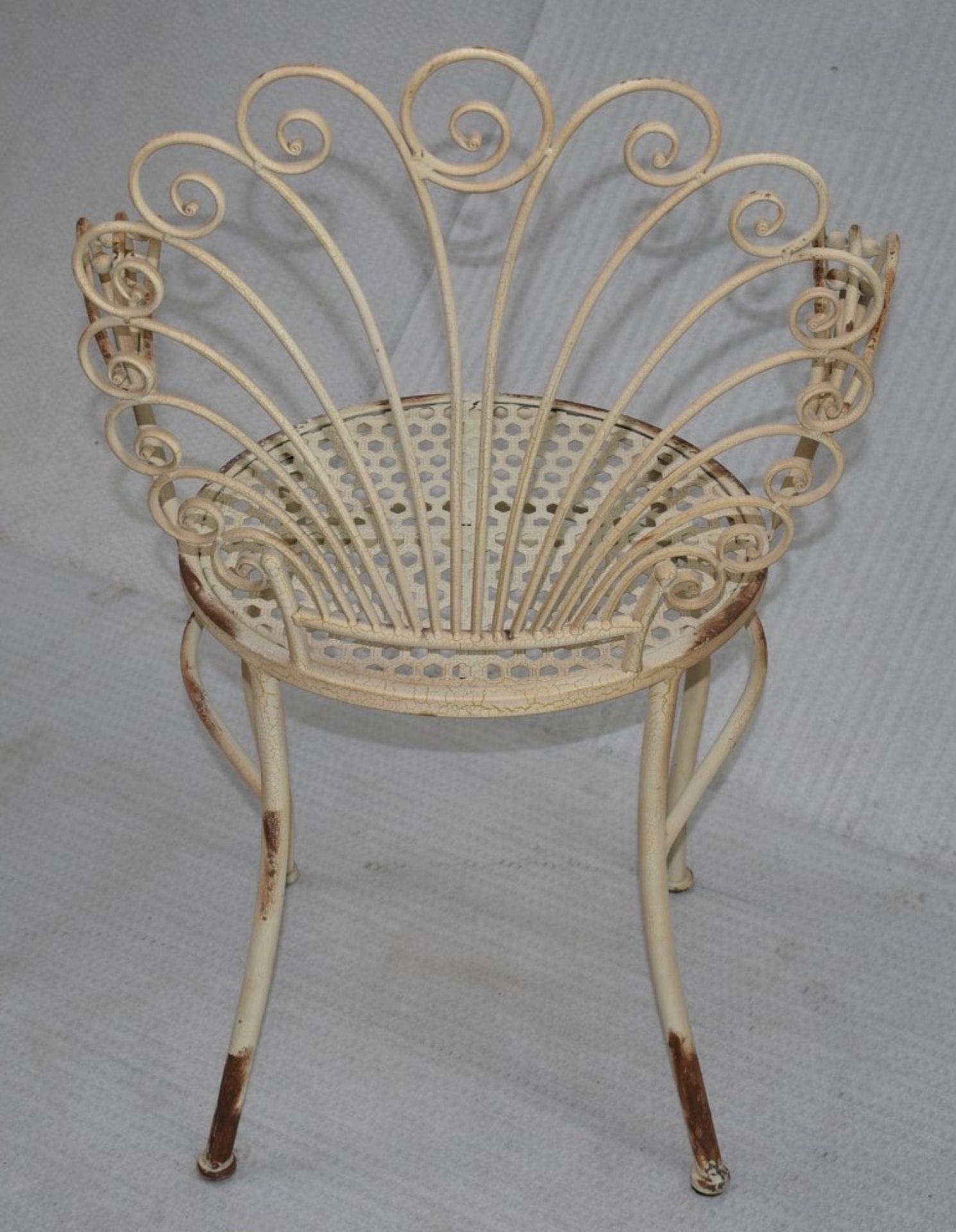 Set of 8 x French Shabby Chic Metal Chairs - Dimensions: - Ref: JP945 GITW - CL999 -  Location: - Image 14 of 15