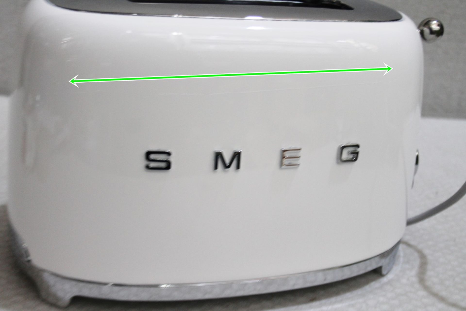 1 x SMEG Retro-Style 2-Slice Toaster In Gloss White & Chrome - Original RRP £179.95 *Please Read - Image 5 of 8