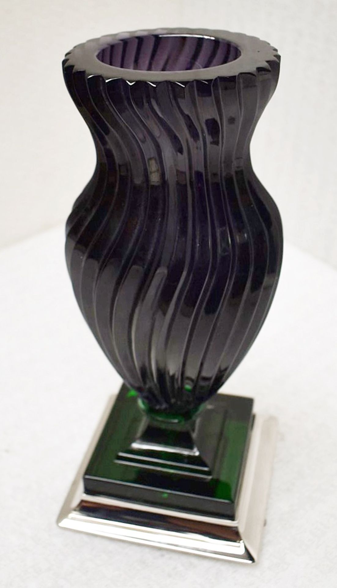 1 x BALDI 'Home Jewels' Italian Hand-crafted Artisan 'TIEPOLO' Vase In Dark Purple **RRP £1,520** - Image 3 of 3