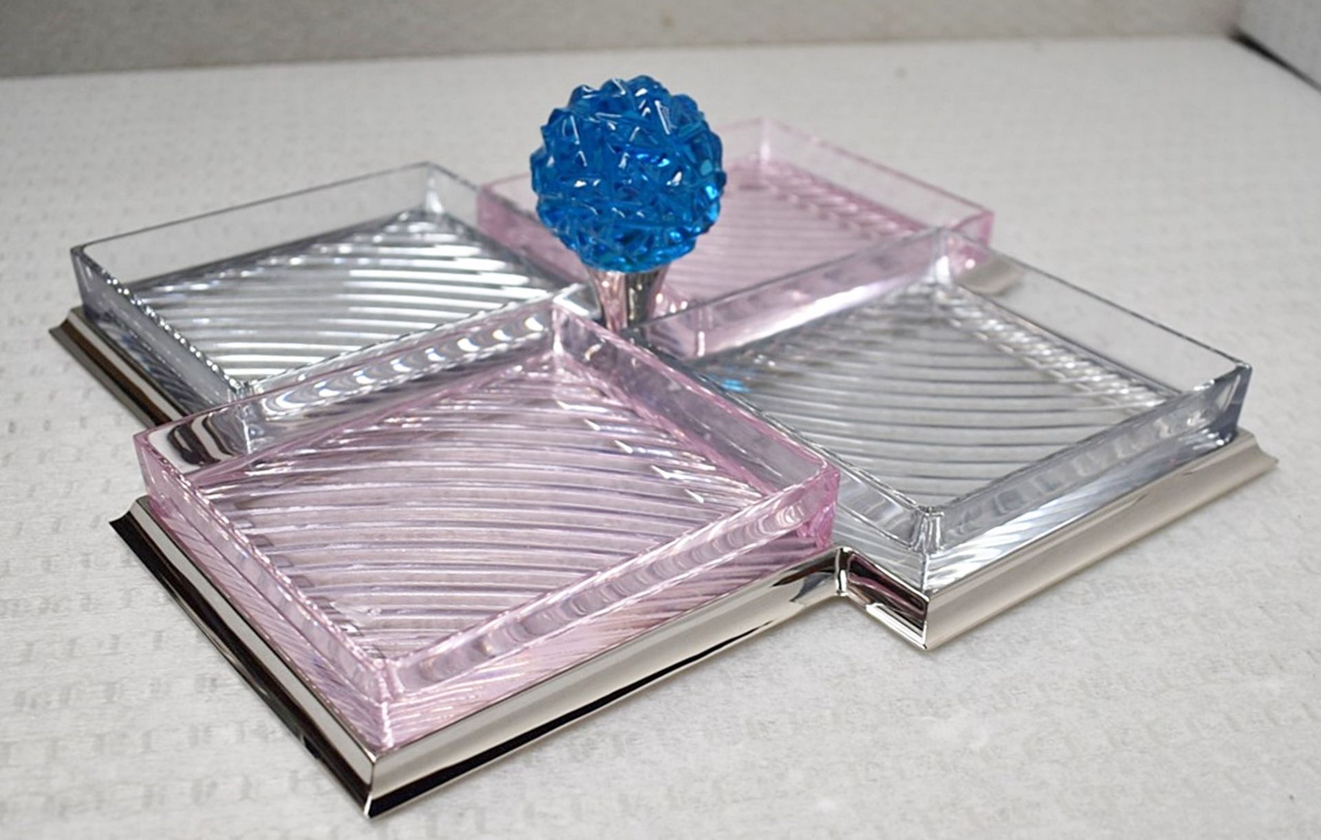1 x BALDI 'Home Jewels' Italian Hand-crafted Artisan Crystal 4-Dish Serving Trays - RRP £2,355 - Image 3 of 3