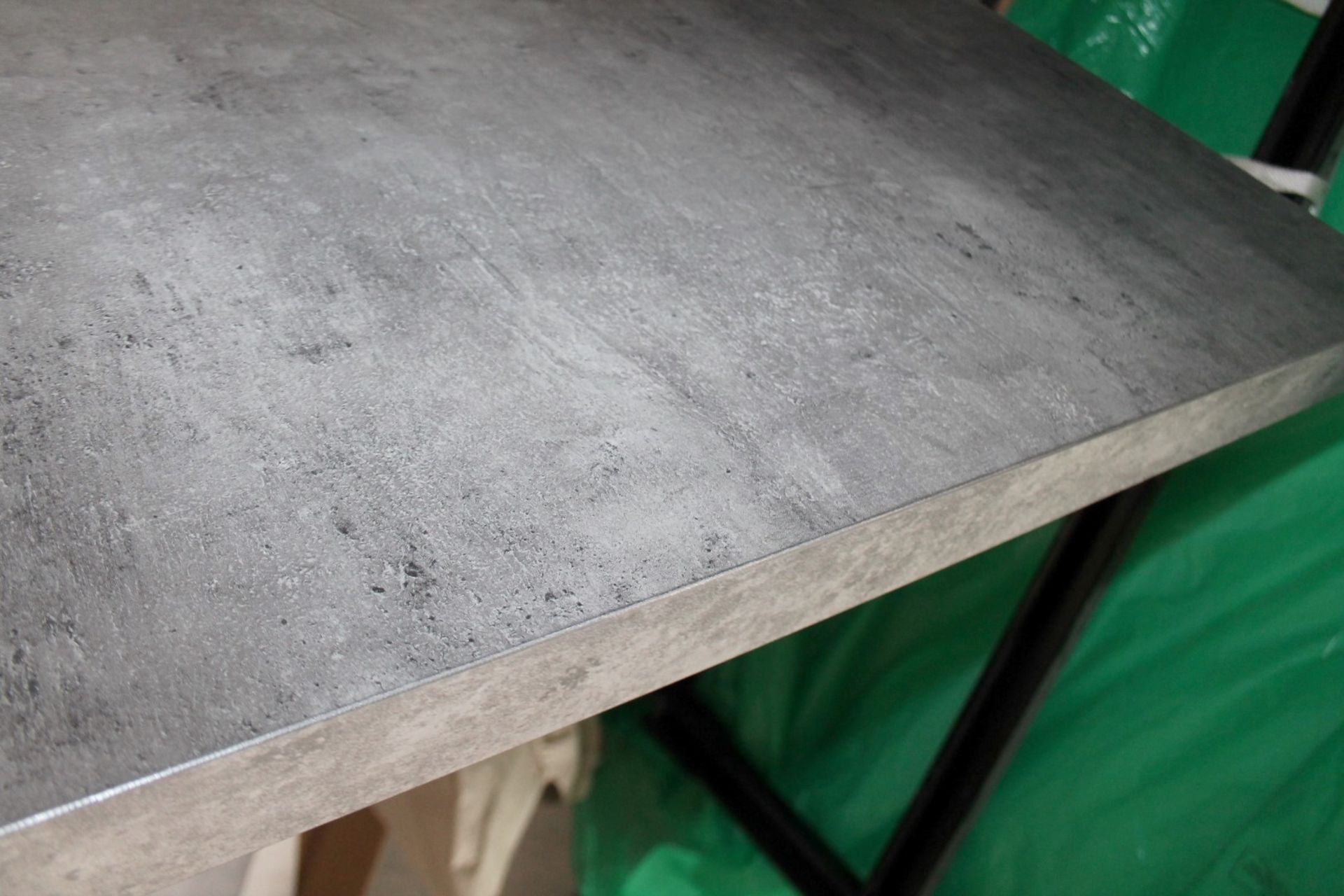 1 x Temahome 'Apex' Concrete-style and Black Extending Dining Table Top (No Base) - Dimensions: - Image 4 of 6