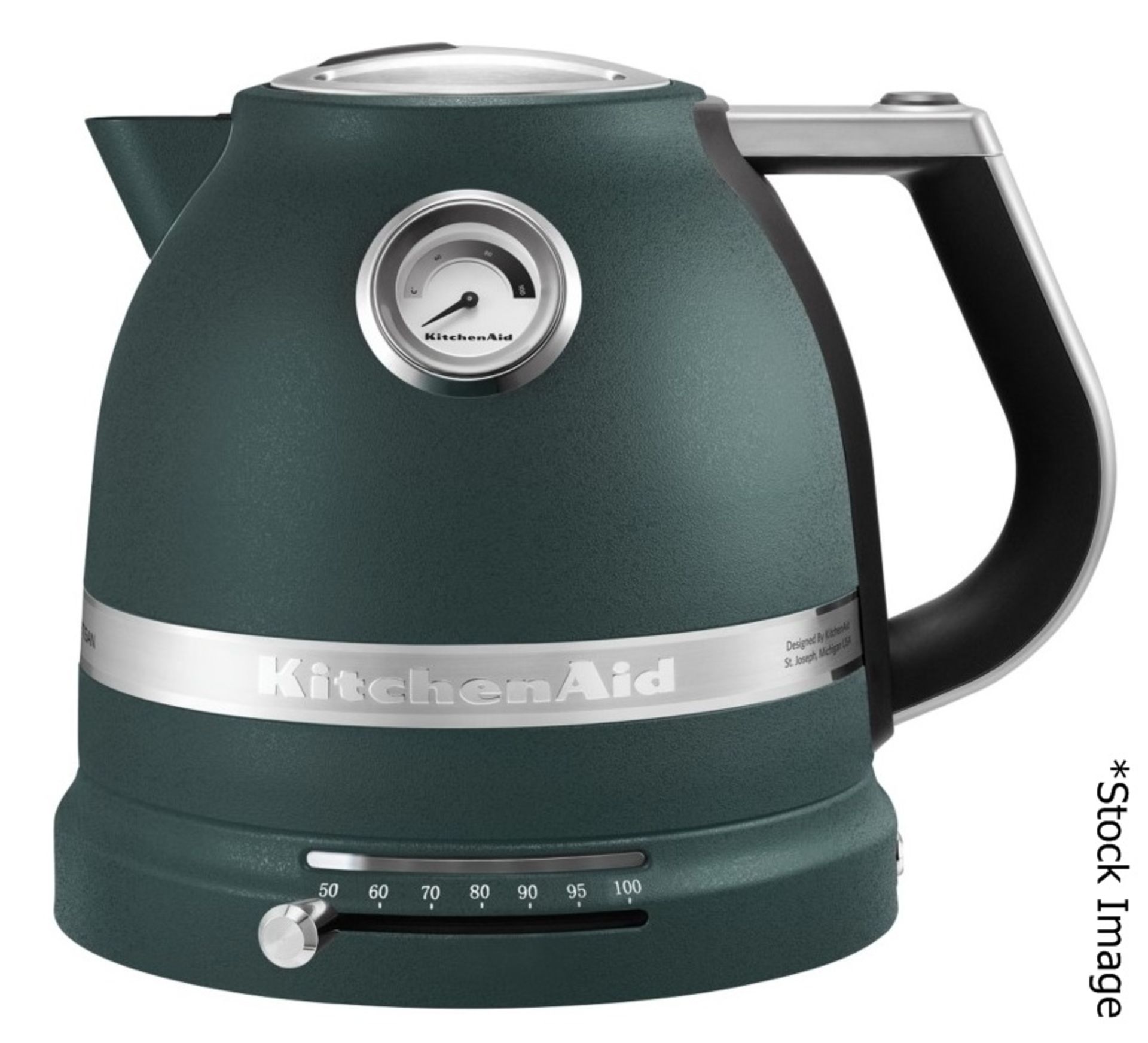 1 x KITCHENAID Artisan Dual Wall, Variable Temperature Kettle In Dark Green (1.5L) - Original - Image 2 of 4