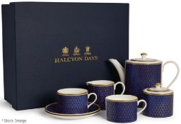 1 x HALCYON DAYS 'Antler Trellis' Tea For Two Set - Original Price £415.00 *Read Condition Report*