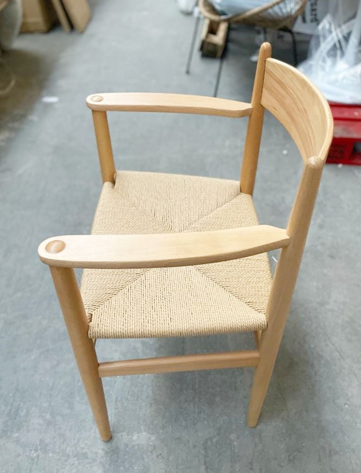 2 x Nielsen Natural + Natural Cord Chair With Arm Rests - Dimensions: 50(h) x 48(d) x 58(w) cm - - Image 6 of 7