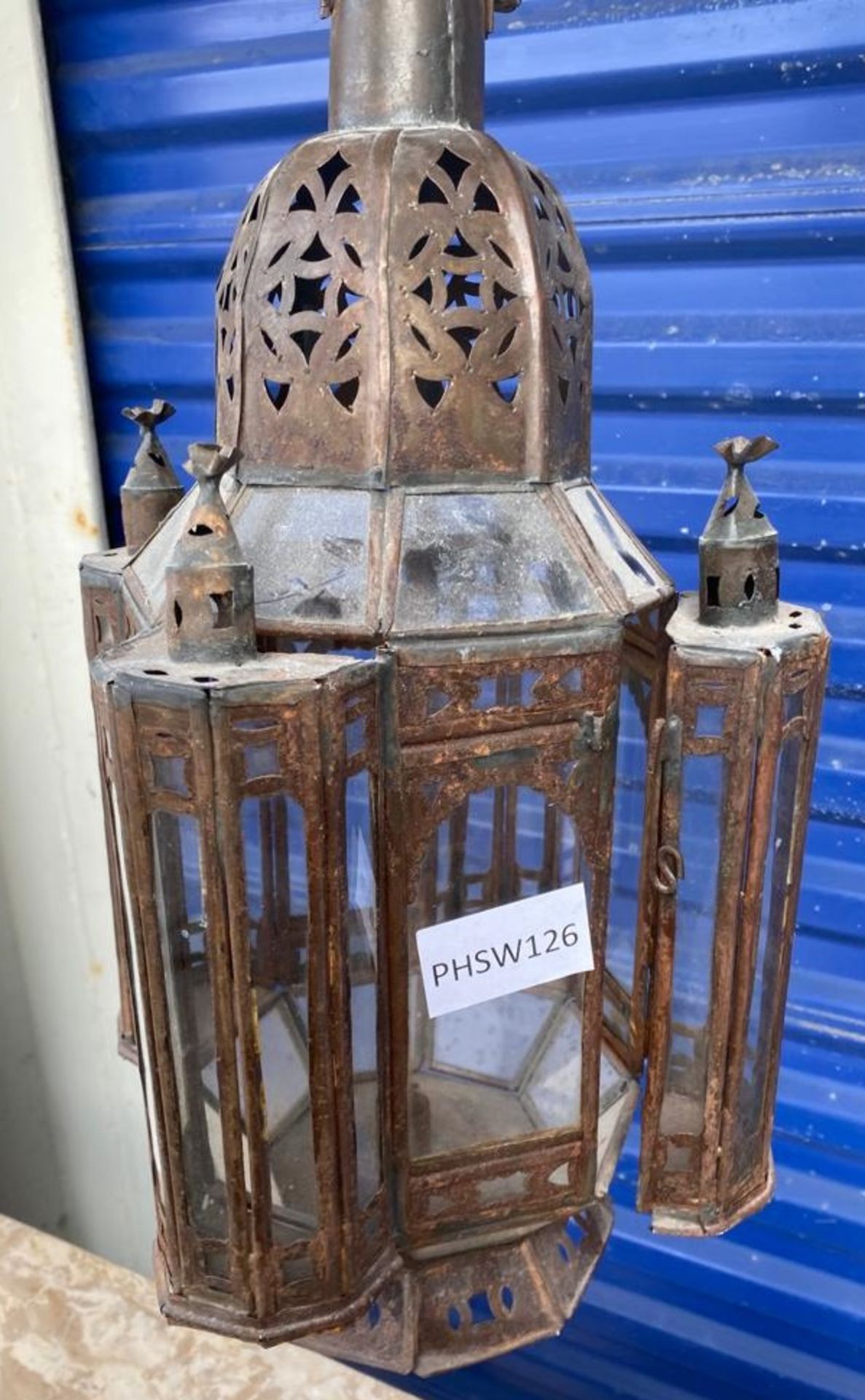 1 x Antique Ornate Metal Ceiling Lamp