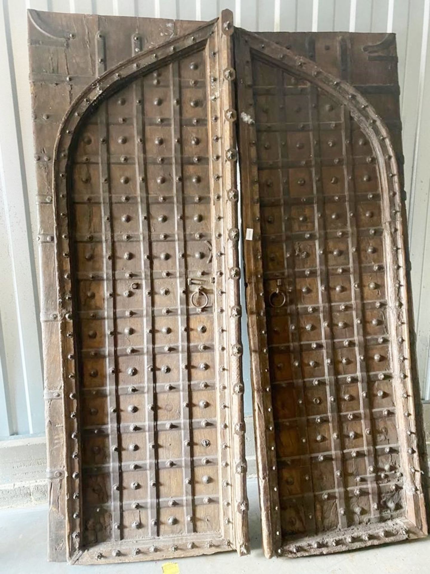 1 x Pair of Medieval Style Church Doors - Solid Oak With Ironwork