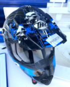 1 x Wolf Sport Bike Racing Helmet - Size: Large - Colour: Blue - Light Use Only