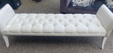 1 x Bedroom Seating Bench With Plush Studded Seat