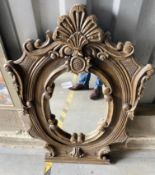 1 x Overmantle Mirror With a Beautifully Carved Solid Wood Frame