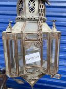 1 x Antique Ornate Metal Ceiling Lamp