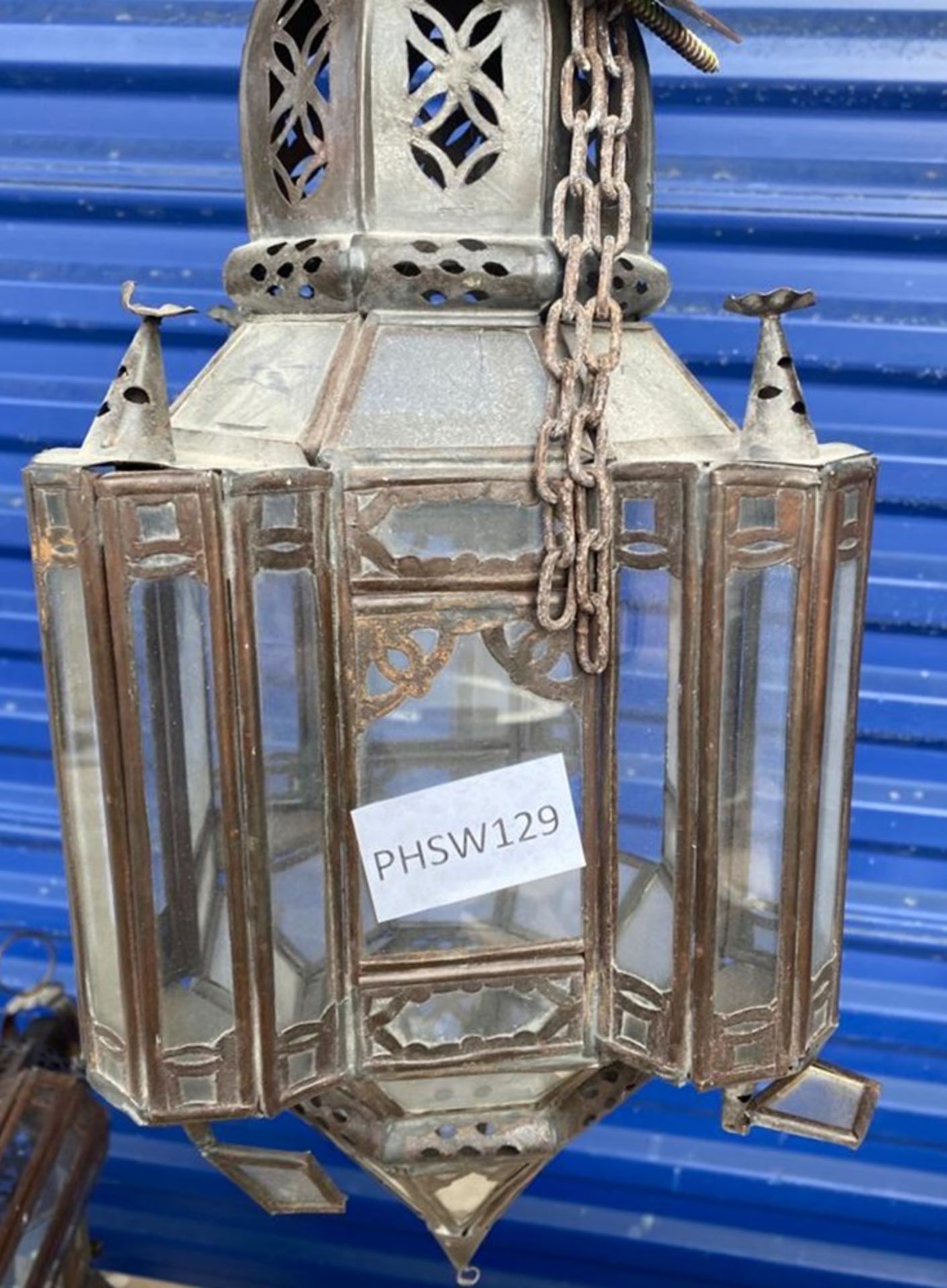 1 x Antique Ornate Metal Ceiling Lamp