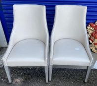 2 x Contemporary Occasional Leather Chairs