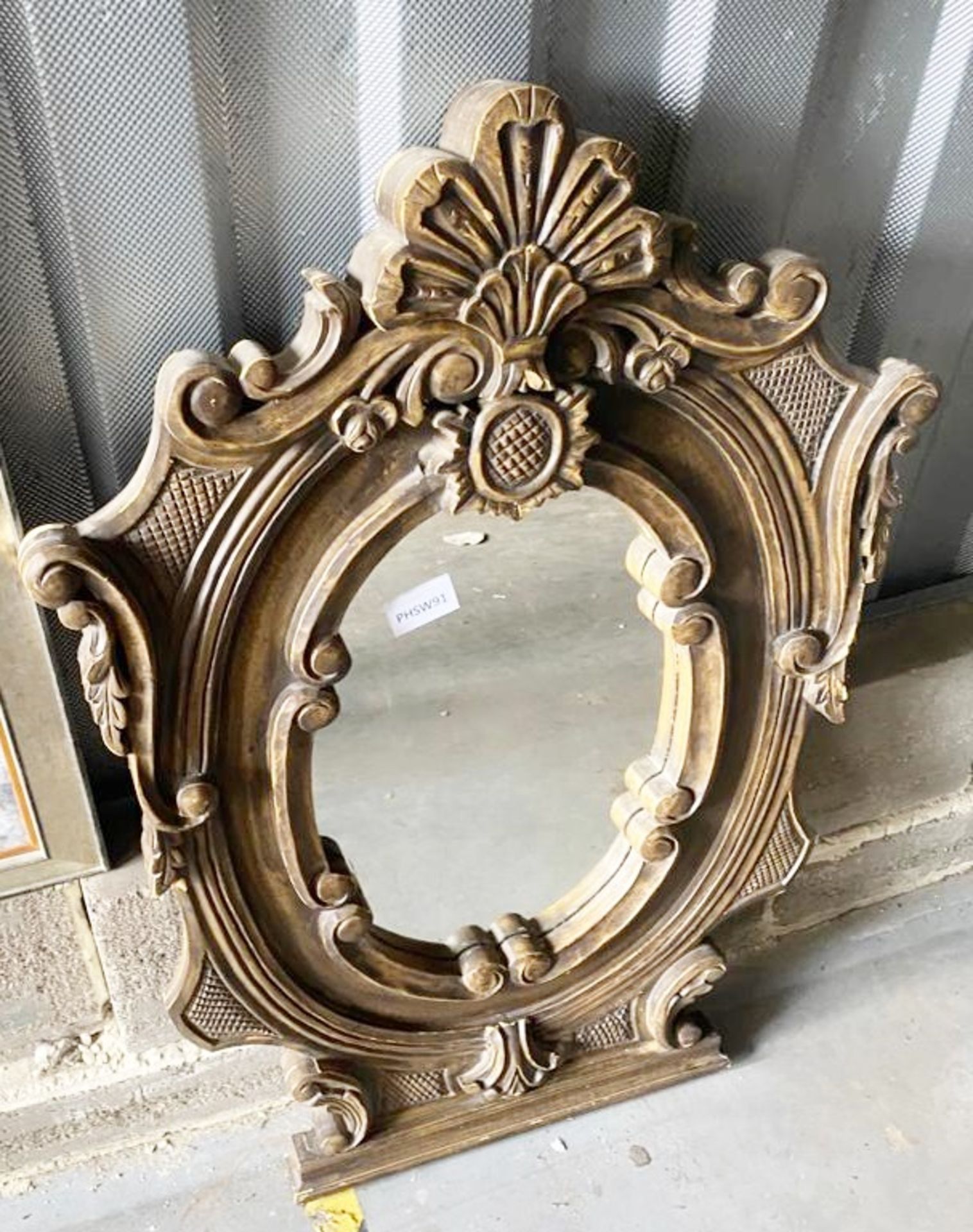 1 x Overmantle Mirror With a Beautifully Carved Solid Wood Frame - Image 3 of 3