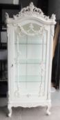 1 x Ornate Illuminated Wardrobe With 3 Glass Shelves - Recently Removed From A Bridal Boutique