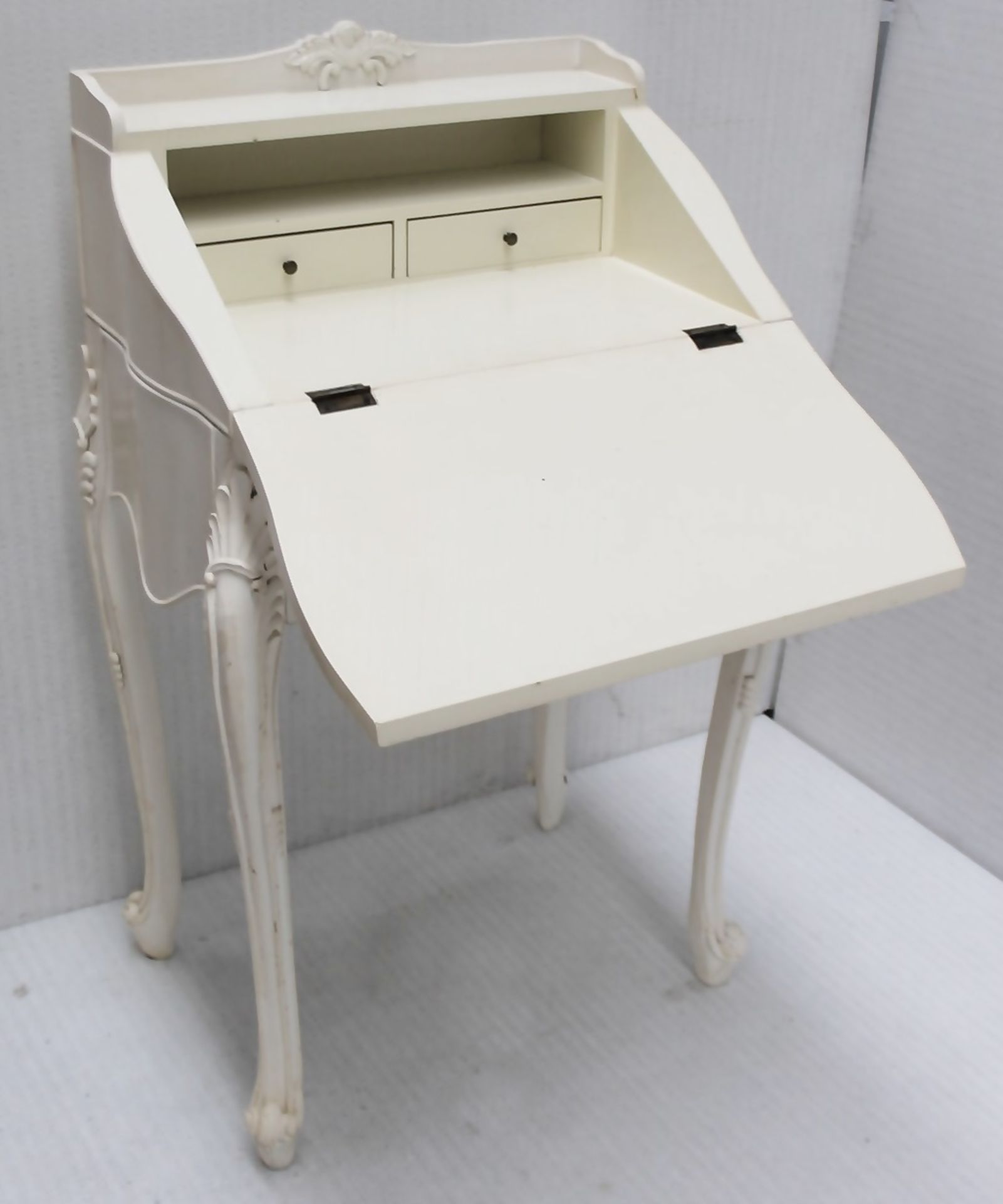 1 x Antique Writing Bureau Desk - Recently Removed From A Designer Bridal Boutique - Ref: HON166/G- - Image 2 of 7