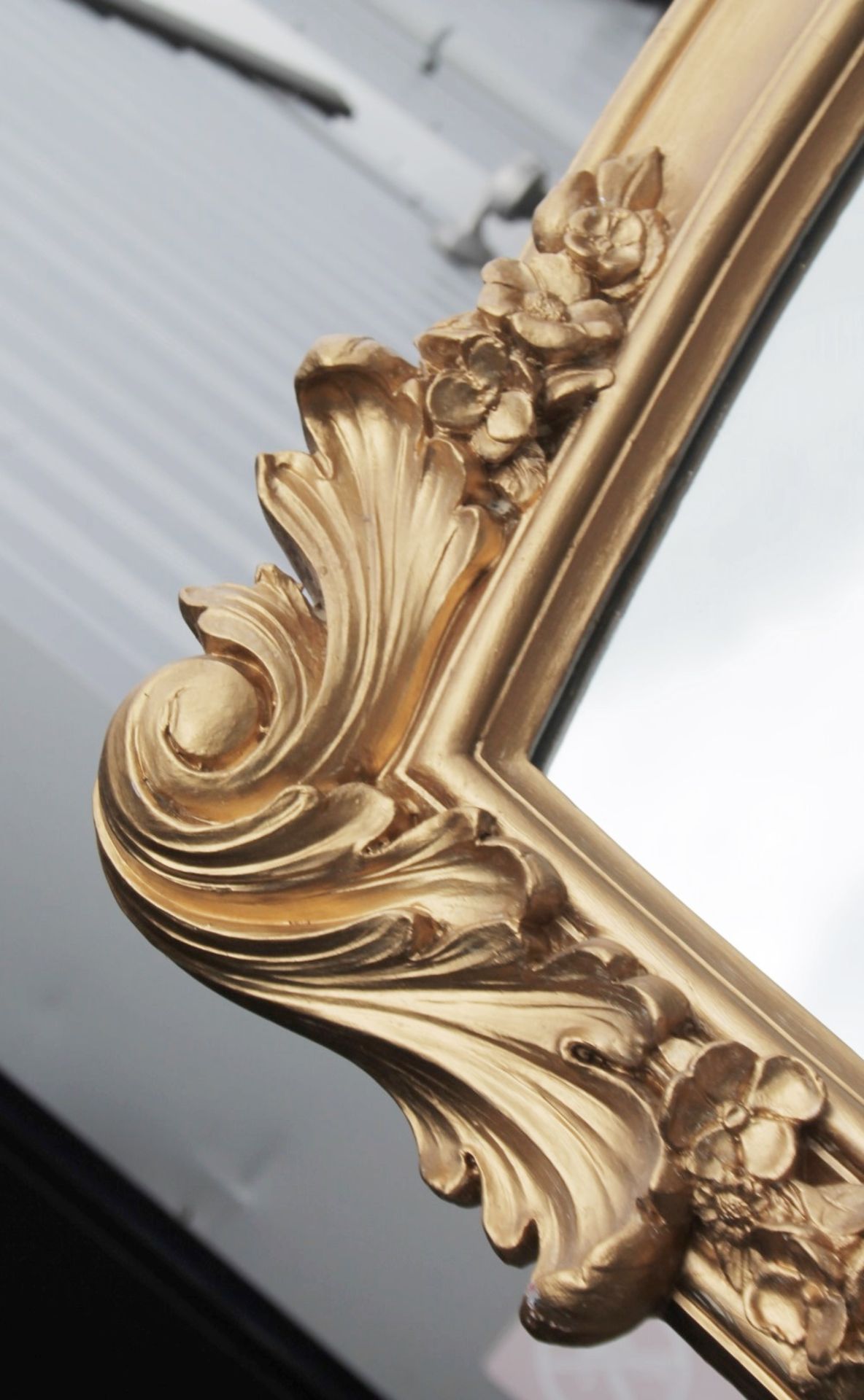 1 x Impressive 2.1-Metre Tall Showroom Miror With Gilt Finish - Recently Removed From A Designer - Image 5 of 6