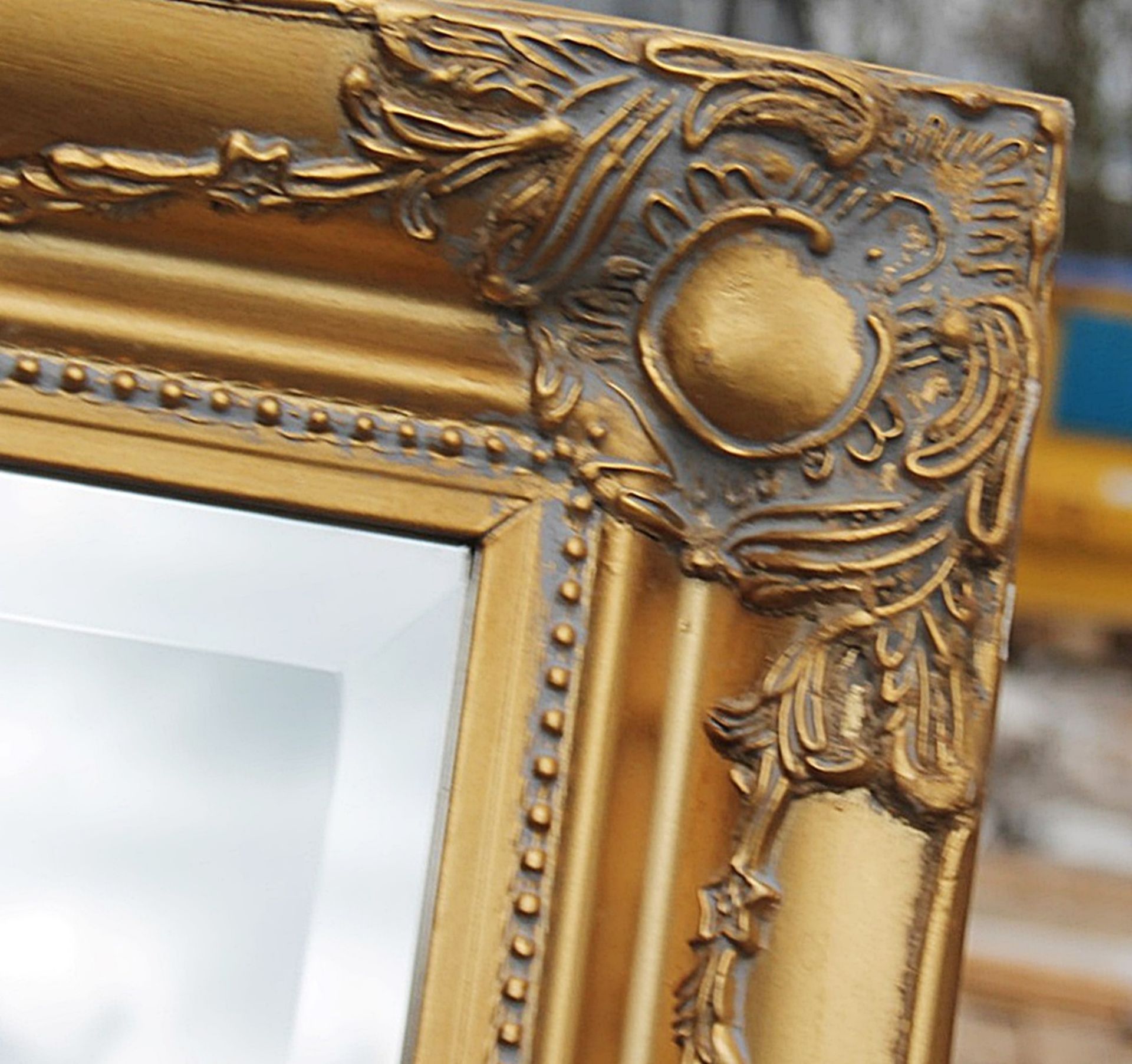 1 x Large 1.6-Metre Tall Rectangular Mirror With Gilt Finish - Recently Removed From A Designer - Image 5 of 8