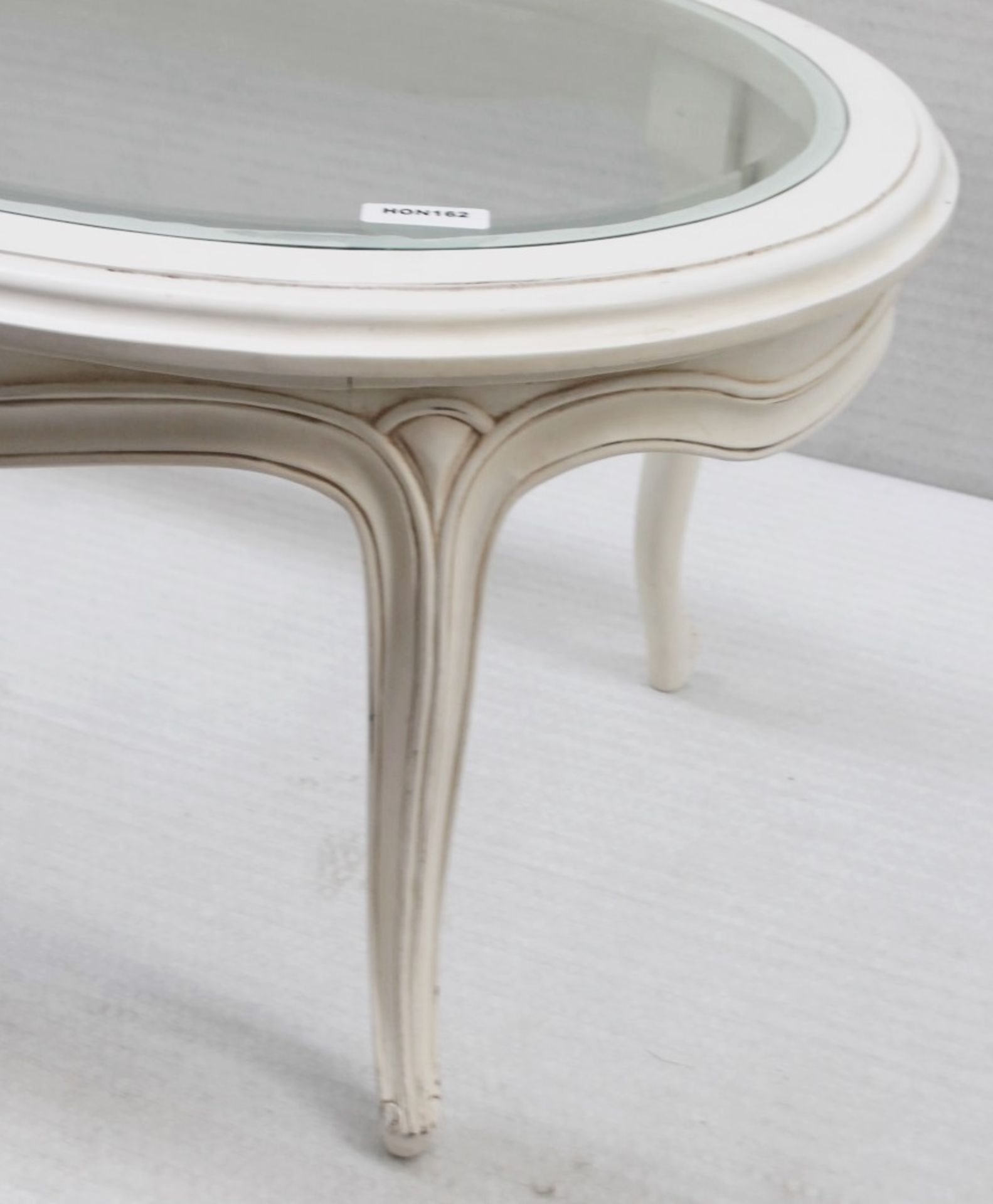 1 x Glass Topped Oval Table - Recently Removed From A Designer Bridal Boutique - Ref: HON162/G- - Image 3 of 6