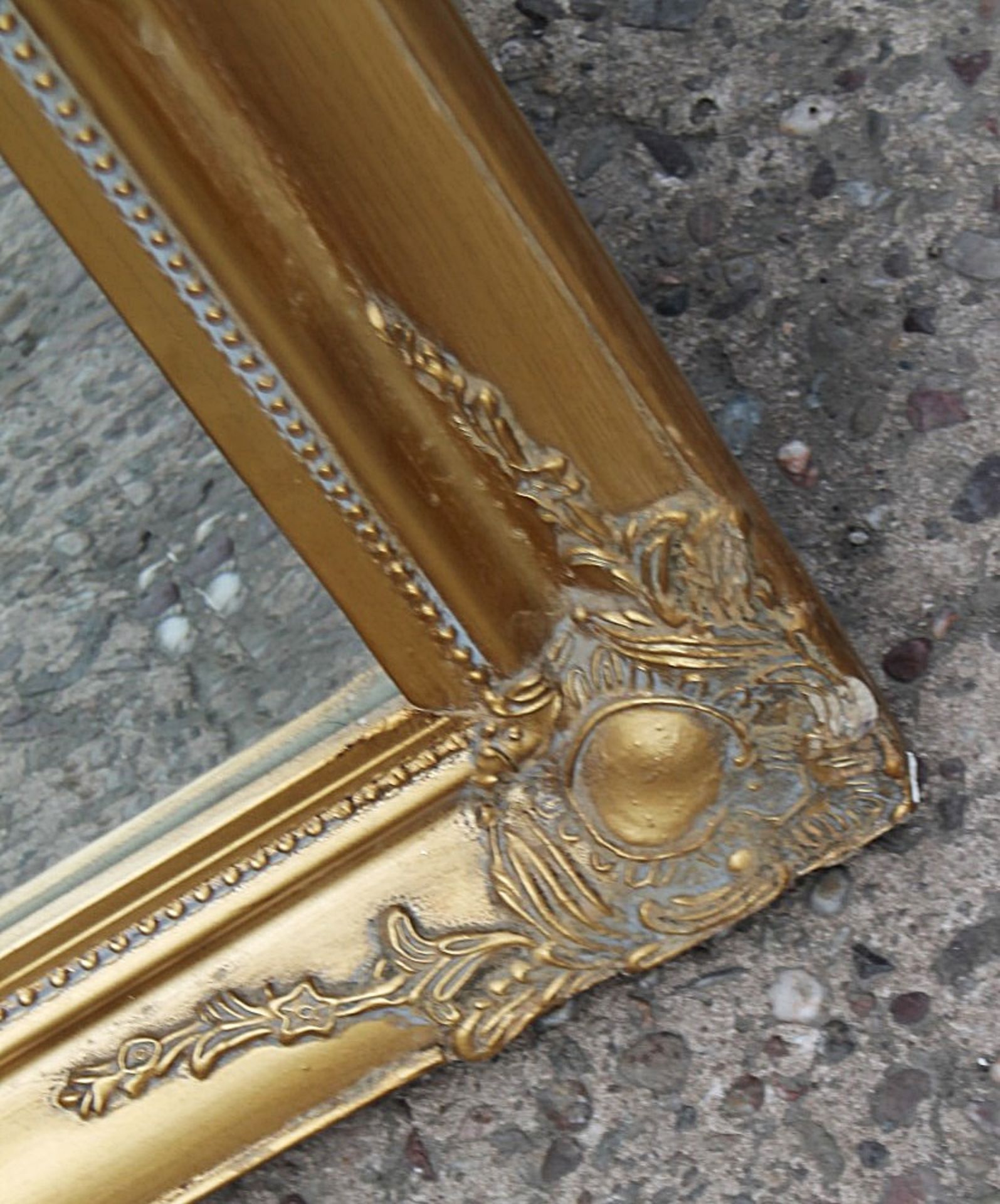 1 x Large 1.6-Metre Tall Rectangular Mirror With Gilt Finish - Recently Removed From A Designer - Image 6 of 8