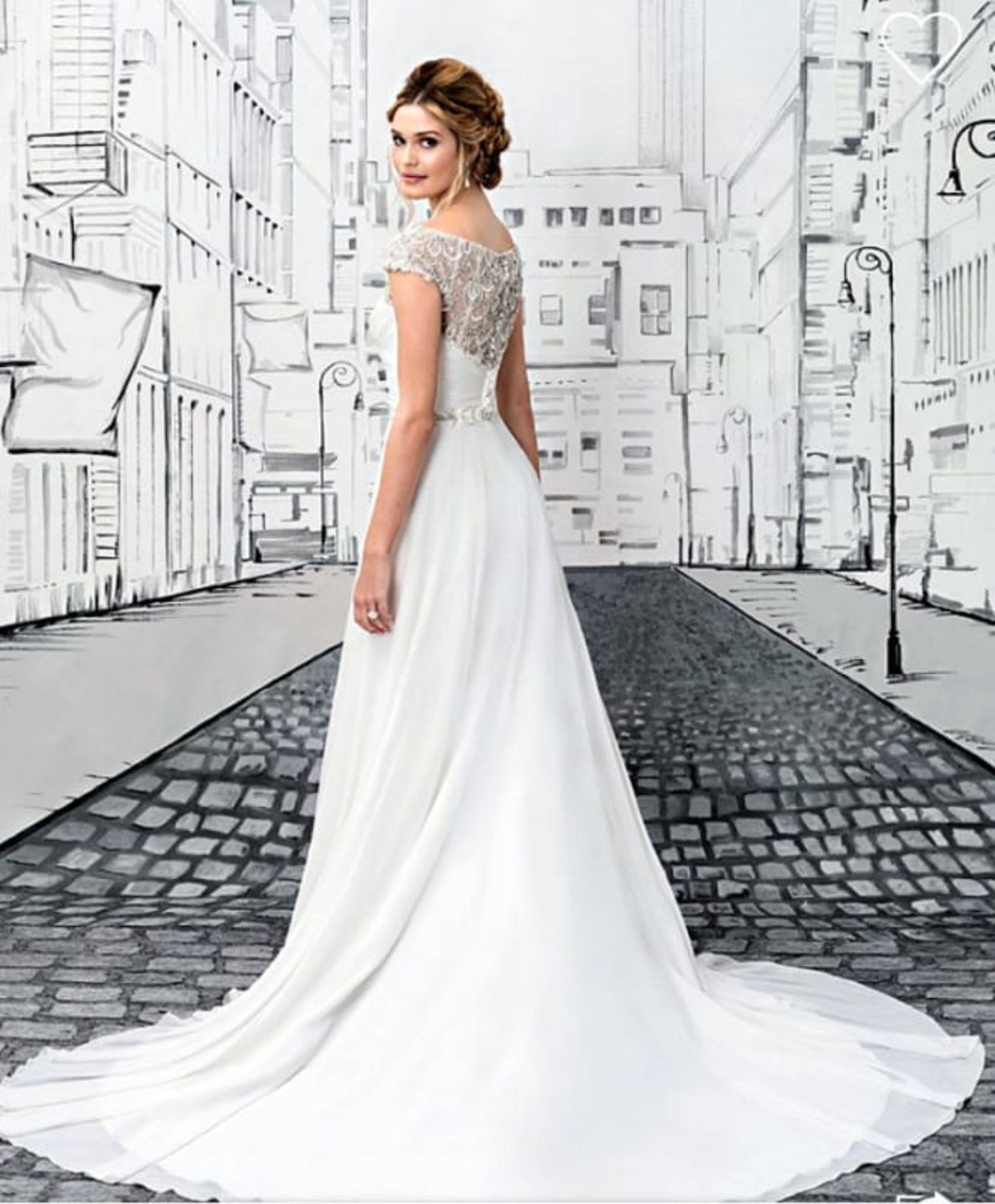 1 x Justin Alexander 'Aphrodite' Chiffon Bridal Gown - UK Size 16 - RRP £1,415 - Image 17 of 23