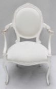 1 x Upholstered Showroon Chair With A Shabby Chic Aesthetic - Recently Removed From A Designer