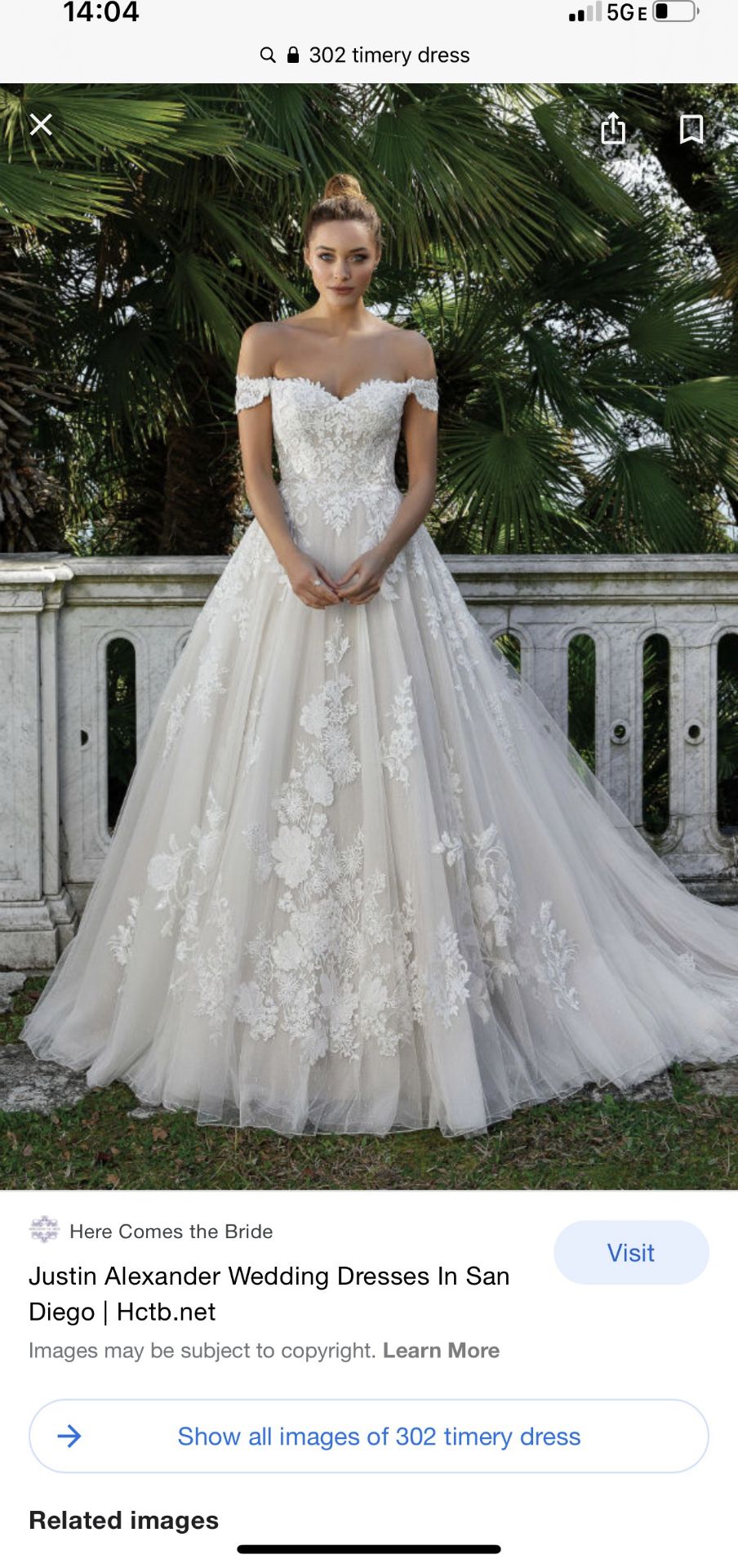 1 x Justin Alexander 'Venice' Tulle Ball Gown With Off the Shoulder Detail - UK Size 10 - RRP £1,854 - Image 4 of 15