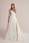 1 x Justin Alexander 'Carlee' Designer A-Line Wedding Dress - UK Size 18 - RRP £1,500