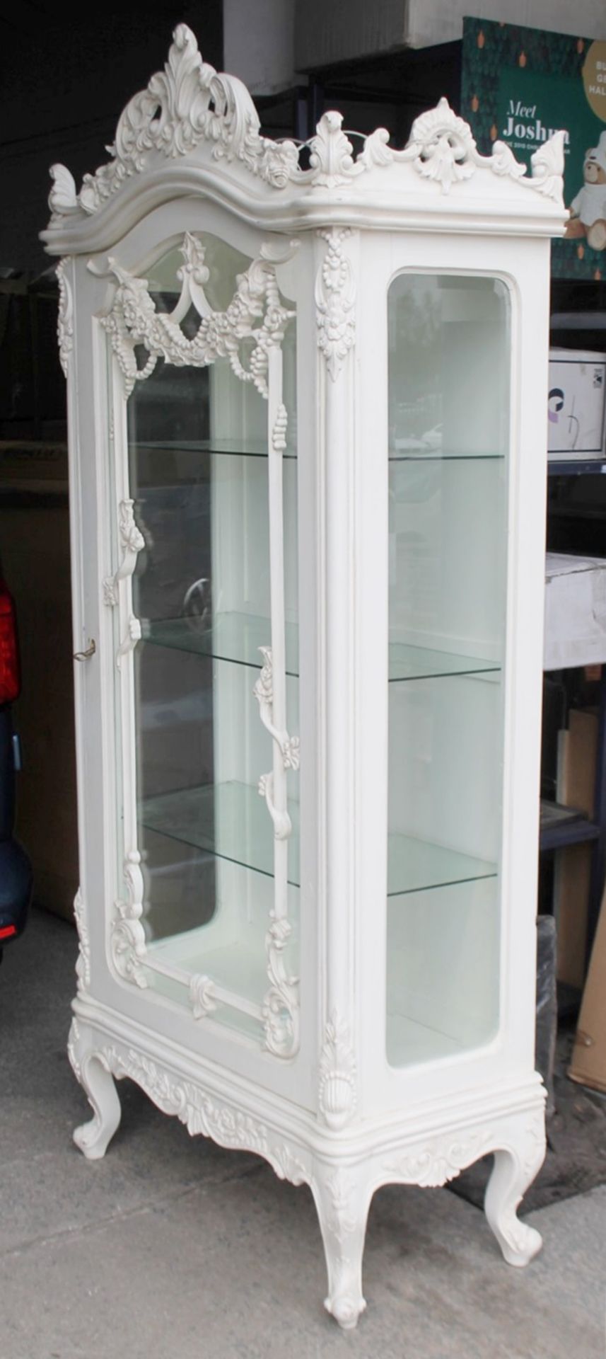 1 x Ornate Illuminated Wardrobe With 3 Glass Shelves - Recently Removed From A Bridal Boutique - Image 14 of 20