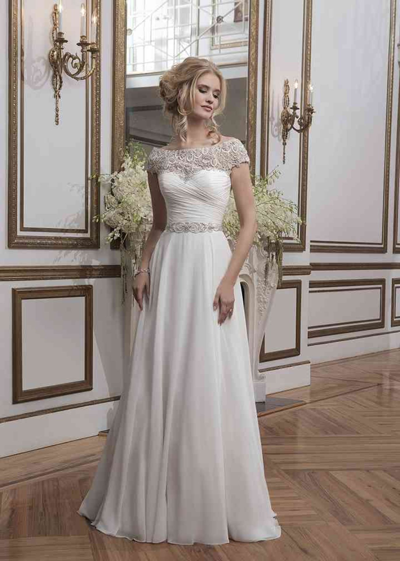 1 x Justin Alexander 'Aphrodite' Chiffon Bridal Gown - UK Size 16 - RRP £1,415 - Image 10 of 23