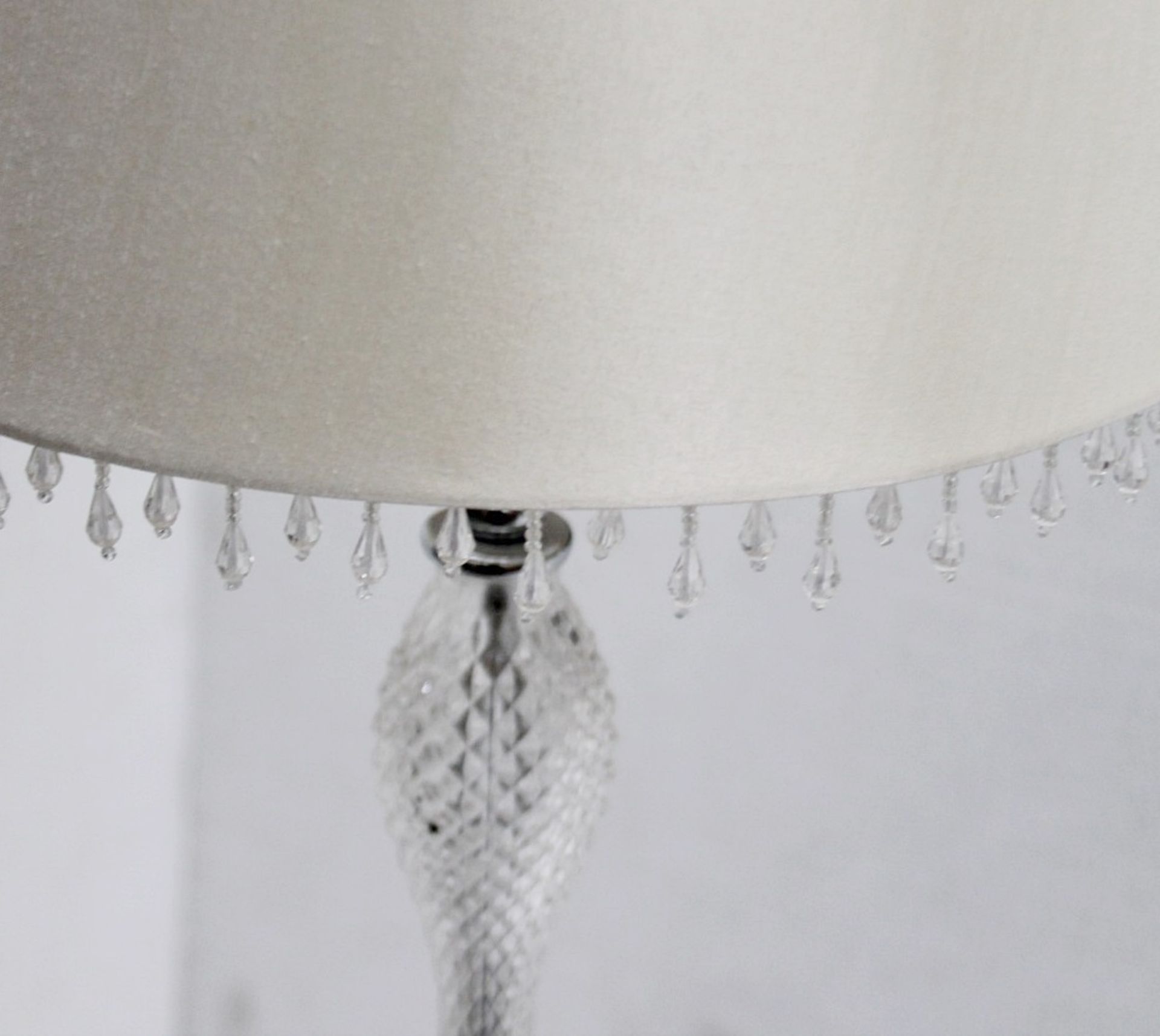 1 x Freestanding Floor Lamp With Glass Details - Recently Removed From A Designer Bridal - Image 5 of 7