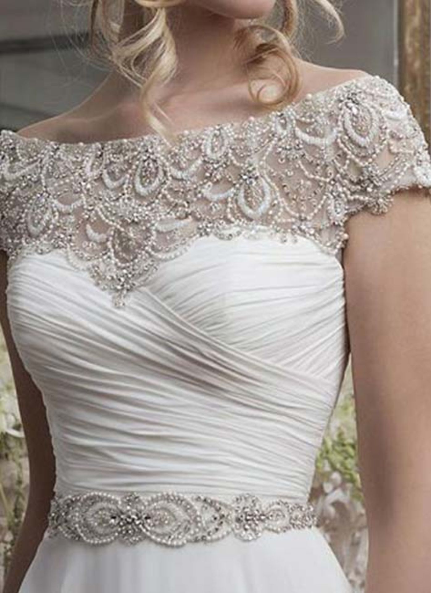 1 x Justin Alexander 'Aphrodite' Chiffon Bridal Gown - UK Size 16 - RRP £1,415 - Image 18 of 23